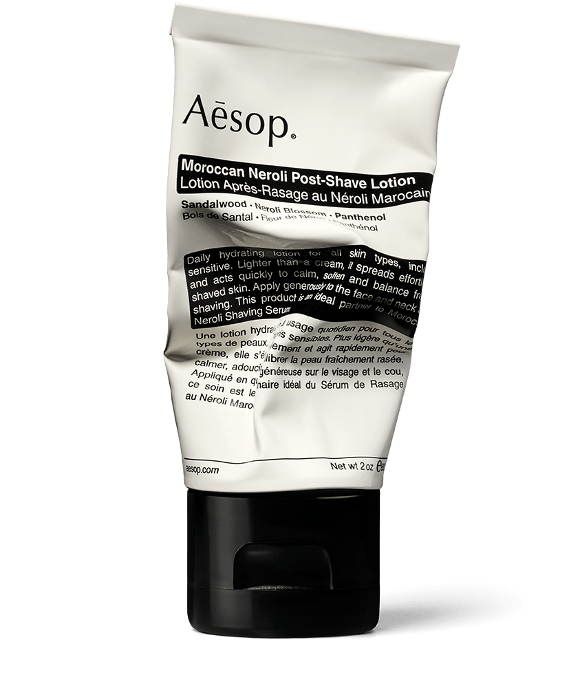 Moroccan Neroli Post-Shave Lotion en tubo de aluminio